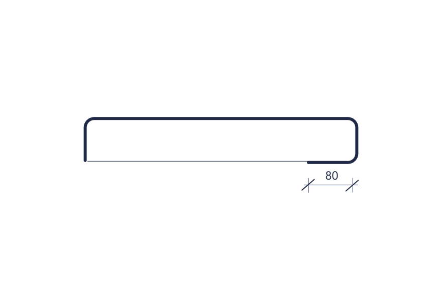 90°/180° formed one edge, wrapped one edge