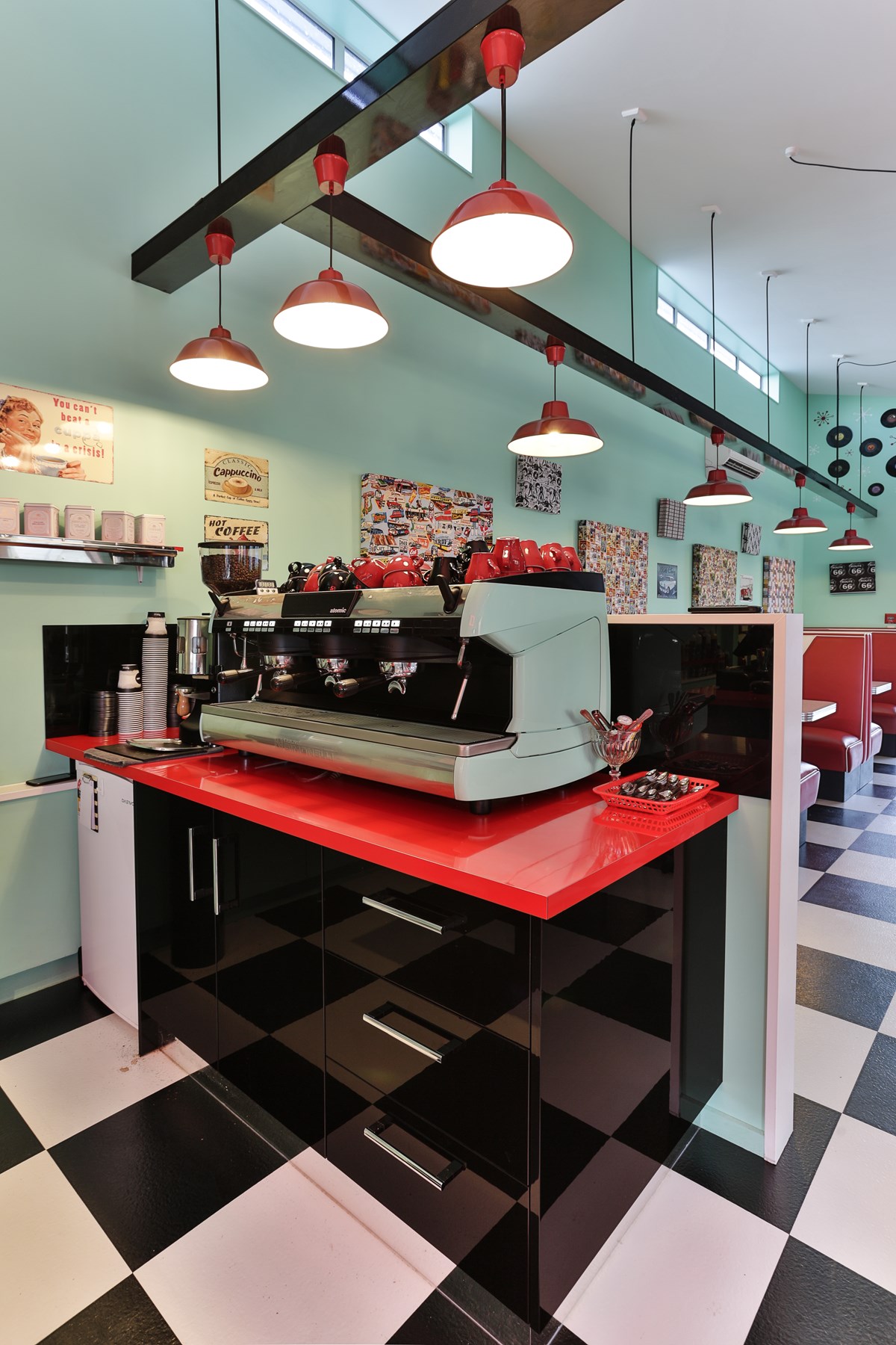 Black Acrylic cafe vertical Millbrook Kitchens