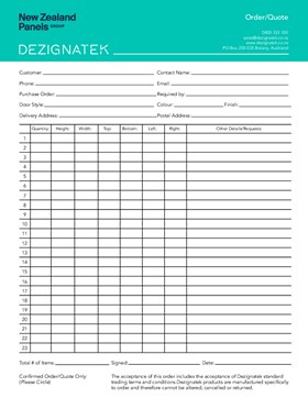 Dezignatek Order/Quote Form