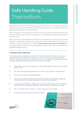Dezignatek Safe Handling Instructions Thermoform